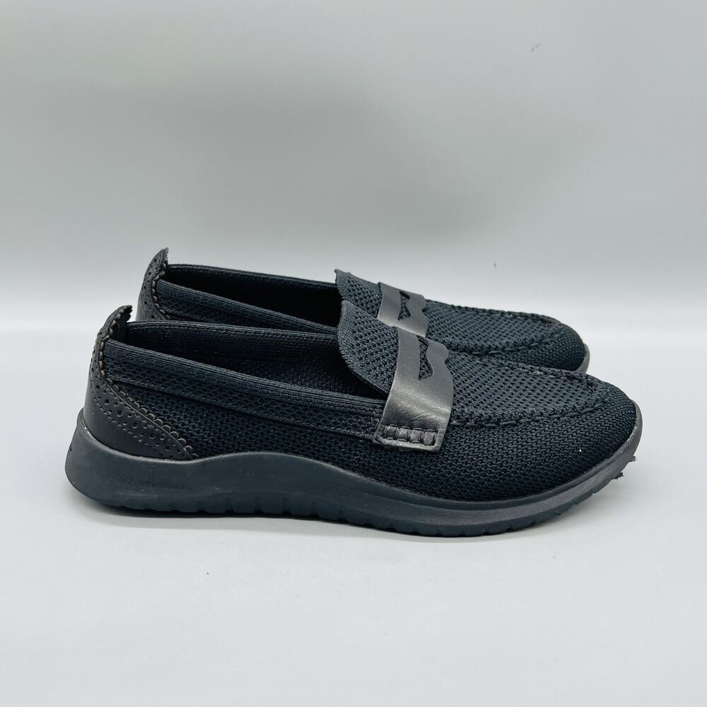 Cole Haan Shoes Womens 6.5 Black Knit Penny Loafer Flats Slip On Casual Comfort